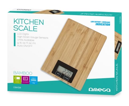 Omega kitchen scale Bamboo (44980)