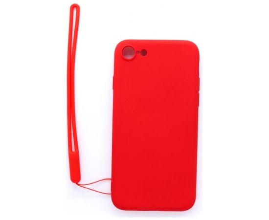 Evelatus  
       Apple  
       iPhone 7/8 Soft Touch Silicone Case with Strap 
     Red