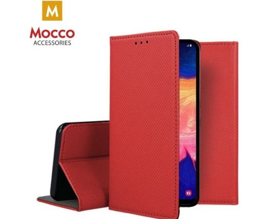 Mocco Smart Magnet Book Case Grāmatveida Maks Telefonam Xiaomi 12 Pro Sarkans