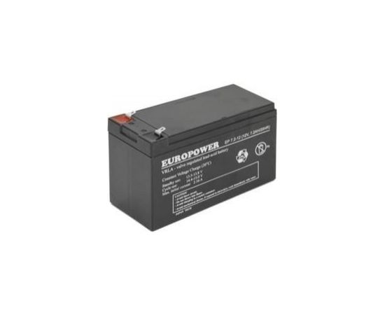 BATTERY 12V 7.2AH VRLA/EP7.2-12 T2 EUROPOWER EMU