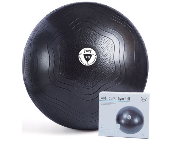 Vingrošanas bumba GYM BALL EASY FITNESS : Melna - 75cm