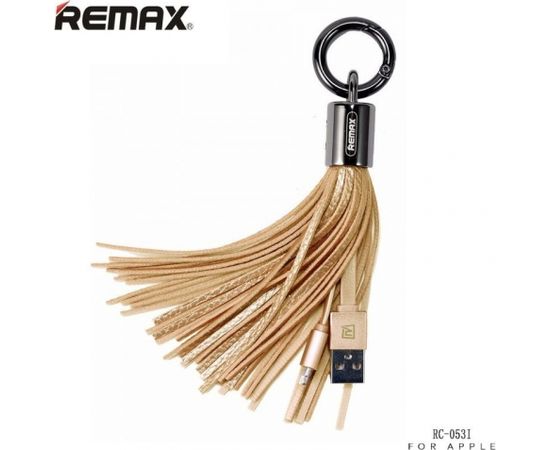Remax  
       Universal  
       Tassels Ring  Data Cable for Lightning 
     Gold