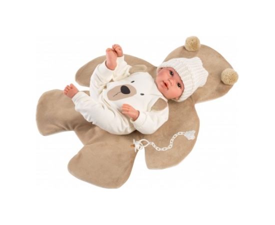 Llorens Кукла младенец с одеялом 36 см (плачет, говорит, с соской, мягкое тело) Испания LL63645