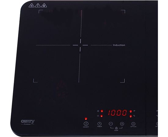 Camry Hob CR 6514 Number of burners/cooking zones 2, LCD Display, Black, Induction