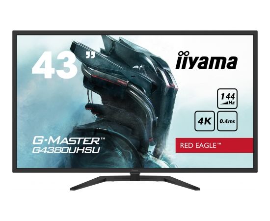Iiyama Red Eagle Gaming Monitor G-Master G4380UHSU-B1 42.5 ", VA, 3840 x 2160 pixels, 16:9, 0.4 ms, 550 cd/m², Black, 144 Hz, HDMI ports quantity 2