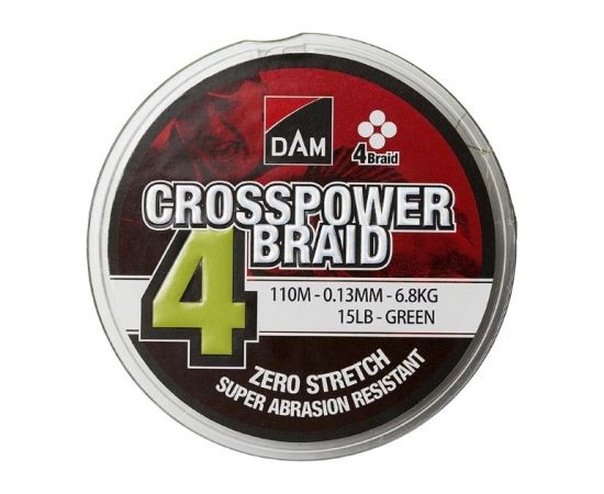 D.a.m. Pītā aukla "DAM Crosspower 4-Braid" (150m, 0.15mm)