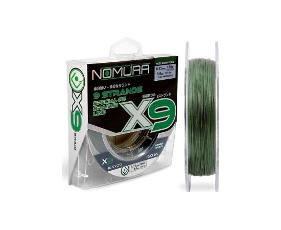 Nomura Шнур "X9 Braid" (150m, 0.12mm)