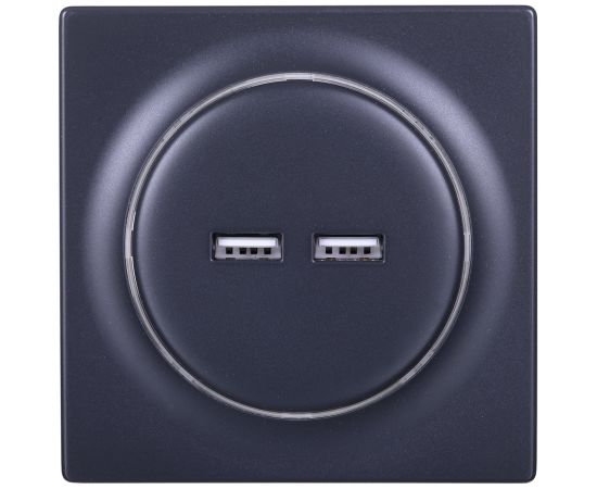 Fibaro FGWU-021-8 socket-outlet 2x USB Black