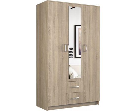 Top E Shop Topeshop ROMANA 120 SON L bedroom wardrobe/closet 6 shelves 3 door(s) Oak
