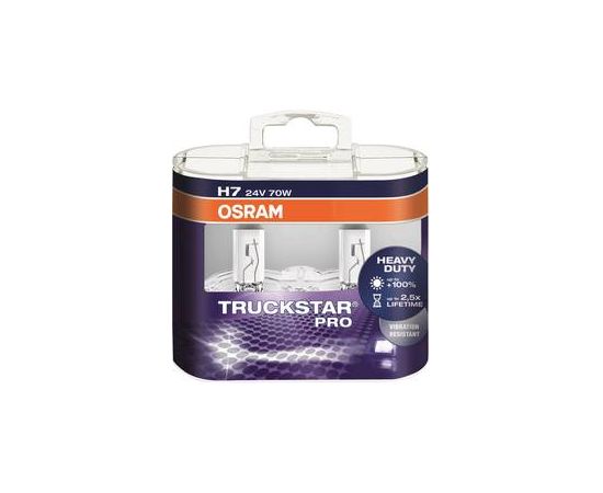 Osram Spuldžu komplekts 64215TSP-HCB TRUCKSTAR PRO +100% 24V H7 70W 24V