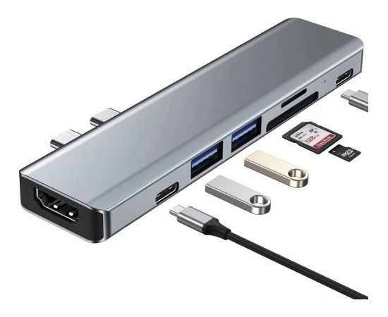 Tech-Protect V5 Multiport Hub for Apple MacBook 7in1 USB 3.2 / HDMI / SD / PD
