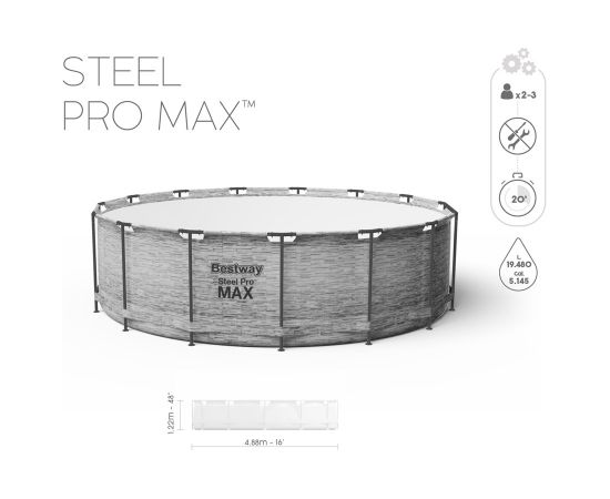 Rāmja baseins — Bestway 10in1, 488x122 Бассейны