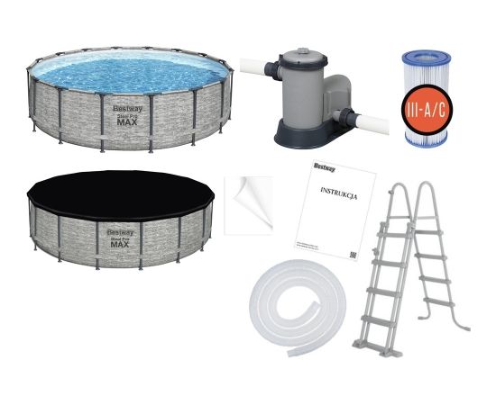 Rāmja baseins — Bestway 10in1, 488x122 Бассейны