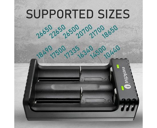 Charger for Cylindrical li-ion Batteries everActive LC-200