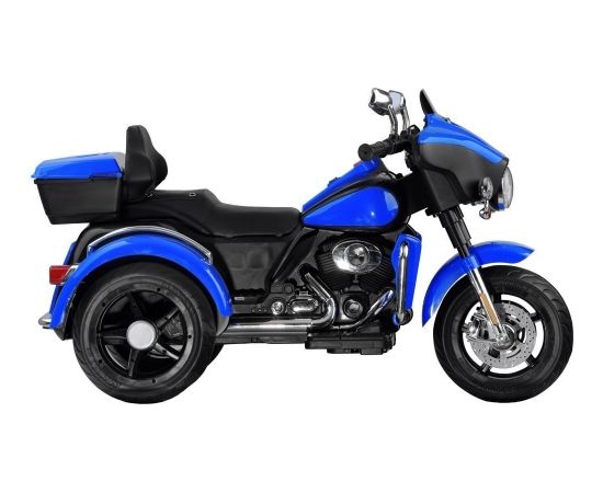 Liels elektriskais motocikls, zils