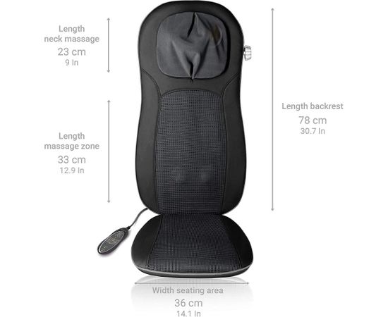 Medisana Shiatsu Massage Seat Cover MCN PRO Number of massage zones 3, Number of power levels 3, Heat function, Black