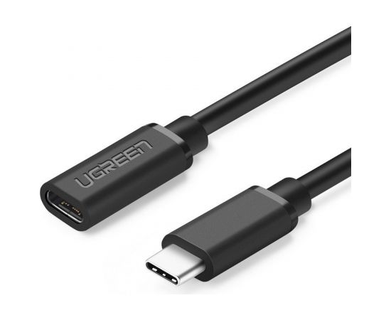 UGREEN USB Type C 3.1 Male to Female Cable Nickel Plating 0.5m (Black)