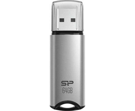 Silicon Power USB Flash Drive Marvel Series M02 64GB, Type-A USB 3.2 Gen 1, Silver