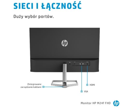 HP M24f FHD Monitor 60.5 cm (23.8") 1920x1080 pixels Full HD Black, Silver