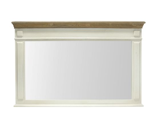 Spogulis SAMIRA 107x4,5x70cm, antīki balta/dabisks