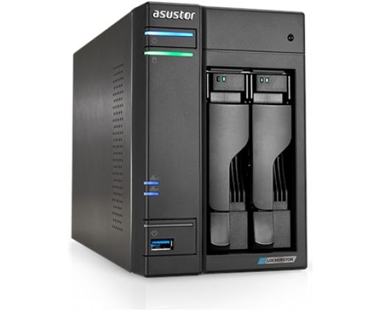 AsusTor 2 Bay NAS AS6602T Up to 2 HDD/SSD, Intel Celeron J4125 Quad-Core, Processor frequency 2.0 GHz, 4 GB, SO-DIMM DDR4, Black