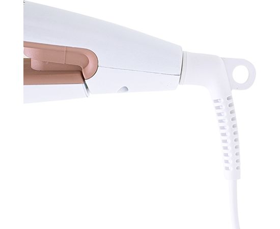 Adler Hair Straightener AD 2321 Warranty 24 month(s), Ceramic heating system, Display LCD, Temperature (min) 140 °C, Temperature (max) 220 °C, 45 W, Pearl White