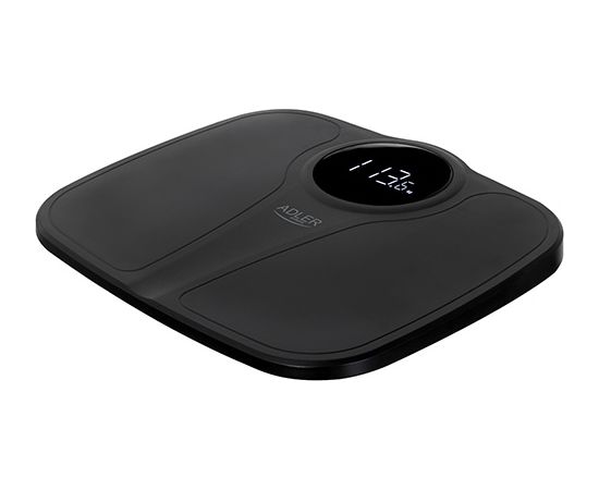 Adler Bathroom Scale AD 8172b Maximum weight (capacity) 180 kg, Accuracy 100 g, Body Mass Index (BMI) measuring, Black