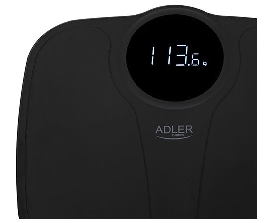 Adler Bathroom Scale AD 8172b Maximum weight (capacity) 180 kg, Accuracy 100 g, Body Mass Index (BMI) measuring, Black