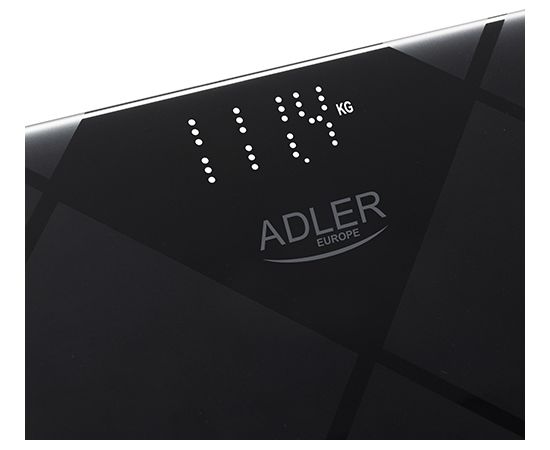 Adler Bathroom Scale AD 8169 Maximum weight (capacity) 180 kg, Accuracy 100 g, Graphite/Black