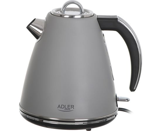 Adler Kettle AD 1343g Electric, 2200 W, 1.5 L, Stainless steel, 360° rotational base, Grey