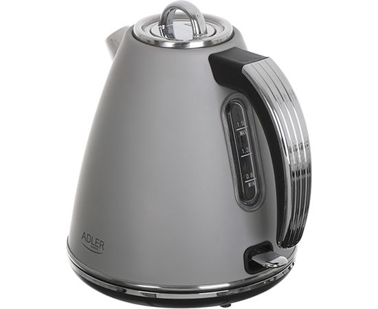 Adler Kettle AD 1343g Electric, 2200 W, 1.5 L, Stainless steel, 360° rotational base, Grey