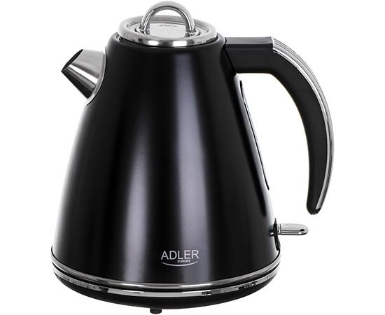 Adler Kettle AD 1343b Electric, 2200 W, 1.5 L, Stainless steel, 360° rotational base, Black