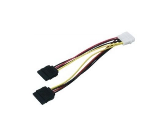 Goobay Кабель питания 1x5,25" вилка - 2xSATA розетки, 0,15м