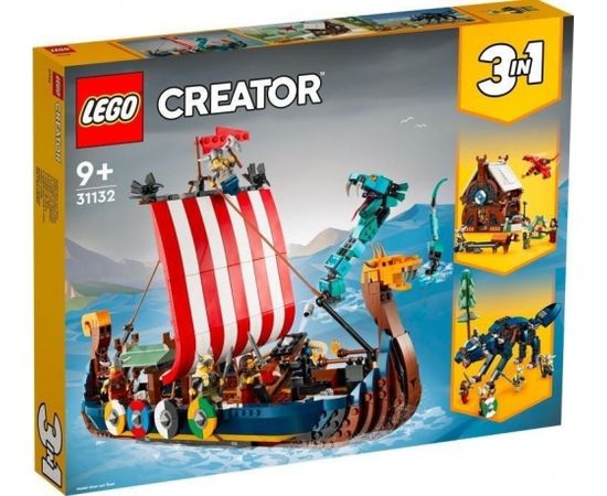 LEGO CREATOR Vikingu kuģis un Midgardas čūska 31132