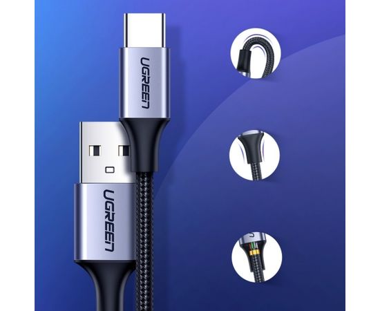 Ugreen USB - USB Type C cable Quick Charge 3.0 3A 2m gray (60128)