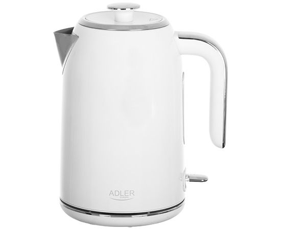 Adler Kettle AD 1341 Electric, 2200 W, 1.7 L, Stainless steel, 360° rotational base, White