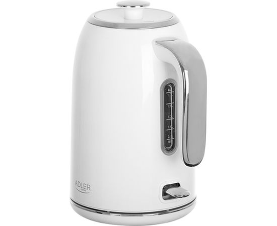 Adler Kettle AD 1341 Electric, 2200 W, 1.7 L, Stainless steel, 360° rotational base, White