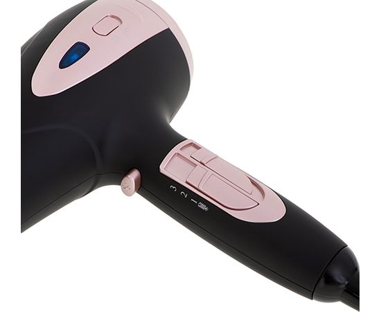 Adler Hair Dryer AD 2248b ION 2200 W, Number of temperature settings 3, Ionic function, Diffuser nozzle, Black/Pink