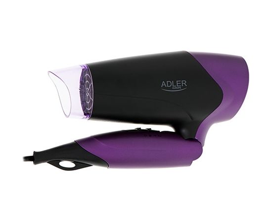 Adler Hair Dryer AD 2260 1600 W, Number of temperature settings 2, Black/Purple