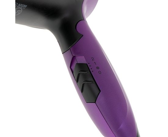 Adler Hair Dryer AD 2260 1600 W, Number of temperature settings 2, Black/Purple