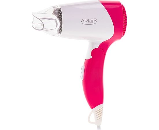 Adler Hair Dryer AD 2259 1200 W, Number of temperature settings 2, White/Pink