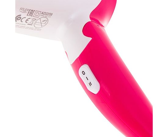 Adler Hair Dryer AD 2259 1200 W, Number of temperature settings 2, White/Pink