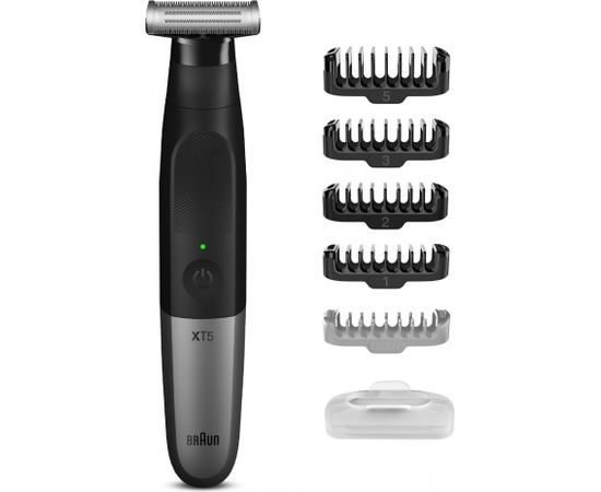 Braun Beard trimmer XT5100 Operating time (max) 50 min, Built-in rechargeable battery, Black/Silver, Cordless or corded