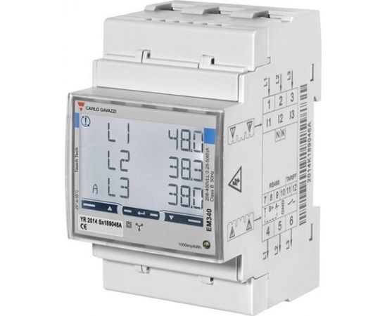 Carlo Gavazzi Smart Power Meter, 3 phase, up to 65A  EM340 MID certificate