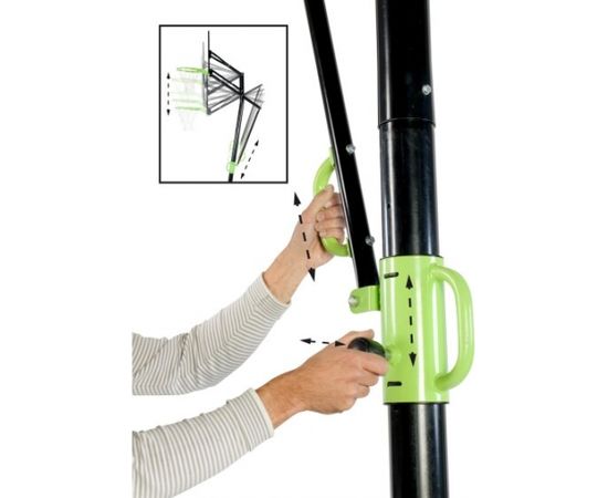 EXIT Galaxy pārvietojamais basketbola grozs uz riteņiem ar dunk grozu - zaļš / melns