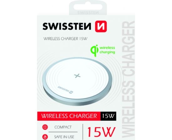 Swissten 15W Беспроводное зарядное устройство с USB-C 1.5m кабелем