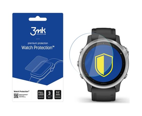 Garmin Fenix 6s - 3mk Watch Protection™ v. FlexibleGlass Lite screen protector
