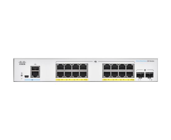 Cisco CBS250-16P-2G-EU network switch Managed L2/L3 Gigabit Ethernet (10/100/1000) Silver