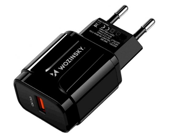 Wozinsky USB 3A Quick Charge travel wall charger black (WWC-B02)