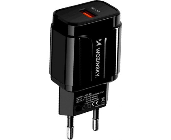 Wozinsky USB 3A Quick Charge travel wall charger black (WWC-B02)